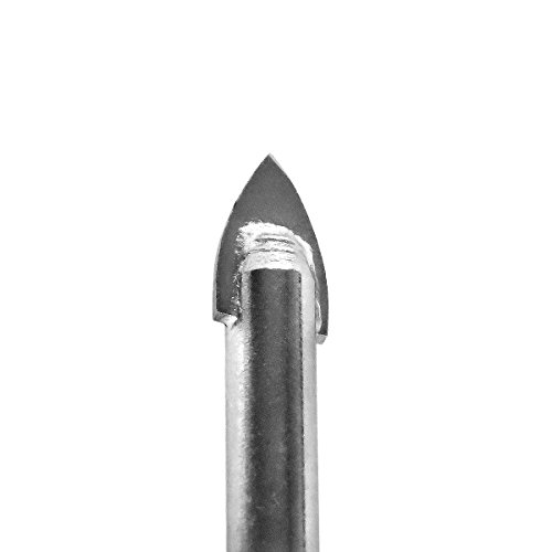 S&R Fliesenbohrer, Glasbohrer, Keramikbohrer Set, in Kunststoffbox 6 Stk: 3,4,5,6,8,10 mm, mit Rundschaft und Karbid Hartmetall Spitze