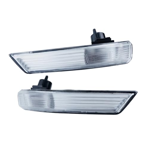 OIJJSNX Intermitentes Espejo Para Ford Para Focus MK2 MK3 2008-2017 Para Mono MK4 2010-2014 Sin Bombillas Par L & R Ala Puerta Espejo Señal Giro Luz