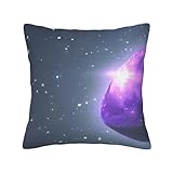Vbcxza Funda de almohada decorativa para sofá, sofá y cama, diseño de galaxia estrellada, color morado