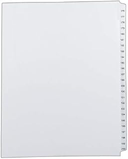 Avery Collated Legal Exhibit Dividers, Allstate Style, 176-200, Side Tab, 8.5 x 11