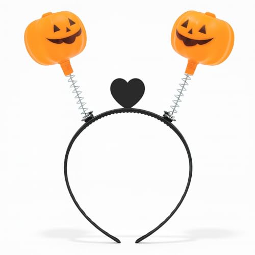Lizzy Diademas de Halloween, talla única para la mayoría de adultos, accesorio para el cabello, sombrero de cabeza para fiestas, cosplay, ángeles y trajes de noche con temática oscura (calabazas LED)