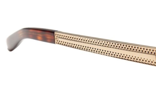 Oxford Vaughan Monza 18k Yellow Gold Plated Aircraft Grade Titanium Sunglasses Yellow/Brown/Brown - Image 5