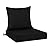 24x24 Outdoor Cushions for Patio Furniture, Washable Deep Seat Patio Cushions with Removable Cover, Waterproof Outdoor Cushions with Non-Slip Ties and Handle, Patio Chair Cushions with Back, Black