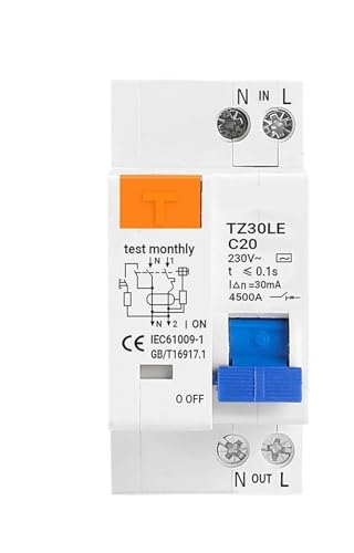 Disyuntor diferencial DZ30LE 230V para evitar sobrecargas al conectar electrodomésticos
