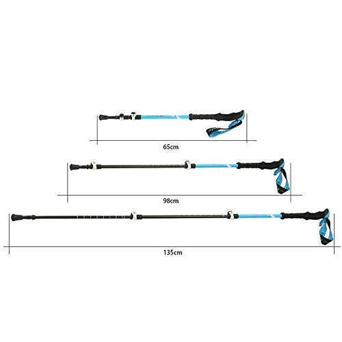 Bâtons de randonnée télescopiques Pliables et réglables avec poignée Ergonomique, Parfaits pour la randonnée, Le Camping, l'alpinisme et la Marche (Lot de 2).