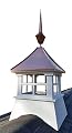 Accentua Charleston Cupola with Square Copper Finial, 24 in. Square, 63 in. High