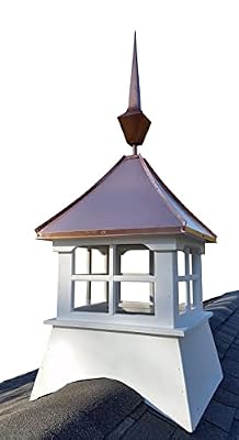 Accentua Charleston Cupola with Square Copper Finial, 24 in. Square, 63 in. High