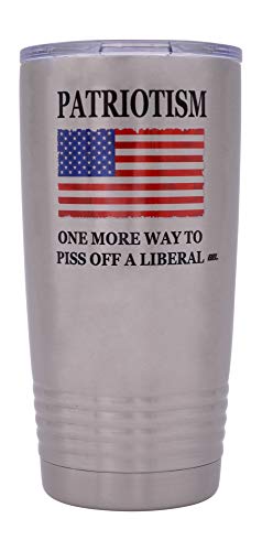Funny 20 Ounce Large Stainless Steel Travel Tumbler Mug Cup Conservative Or Republican