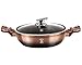3.8L 28cm Flacher Topf Granit-Topf Kochtopf Antihaft BERLINGER HAUS Rose Gold Noir BH-1893