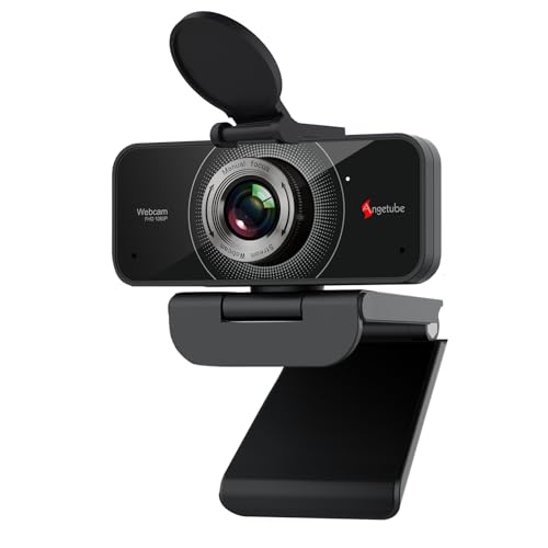 Angetube 1080P Webcam with Microphone - USB Computer Camera for Laptop/Desktop/Mac - HD PC Web Cam for Zoom/Skype/Teams/Xbox, Streaming | Video Conferencing | Calling