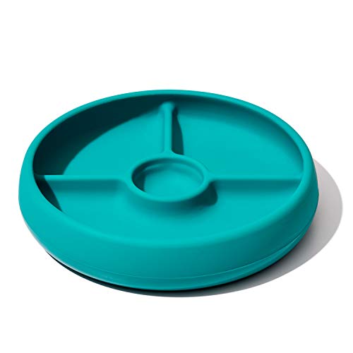 Image of OXO Tot Silicone Divided Plate Teal