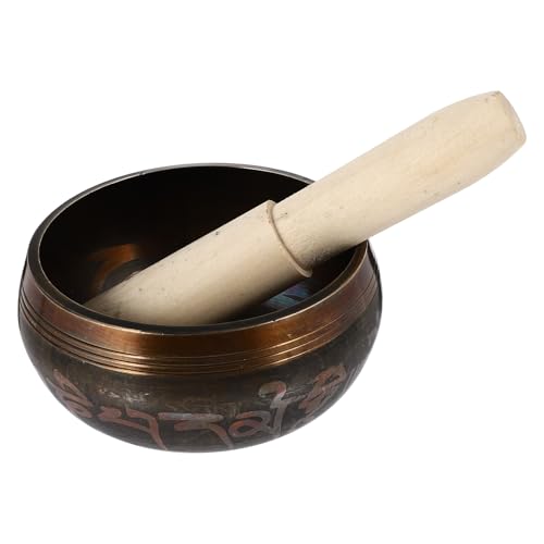 EXQUIMEUBLE Handmade Copper Buddha Sound Bowl with Mallet for Yoga Meditation and Stress Relief Singing Bowl for Relaxation and Home Decor