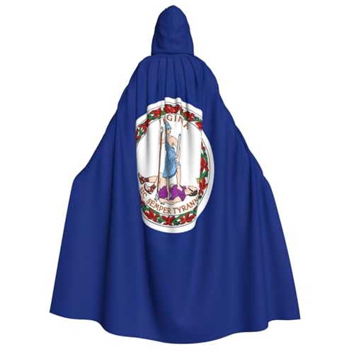 Cape à capuche drapeau de Virginie pour Halloween et fêtes