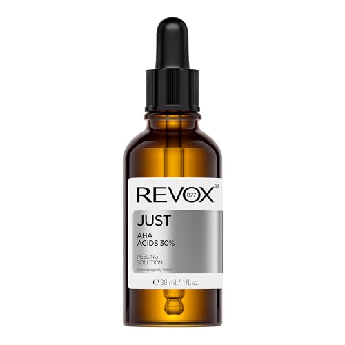 REVOX B77 - Just AHA Acids 30%, 30 ml, Peeling Químico Facial, Sérum Exfoliante, Iguala Tono de Piel, Suaviza y Elimina Líneas Finas, Exfoliación Suave de la Piel, Fórmula Ligera de Rápida Absorción