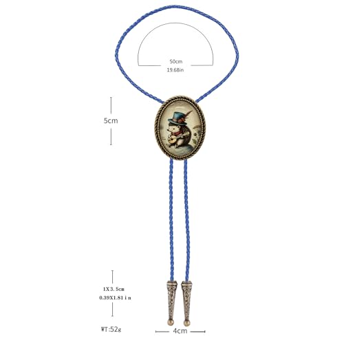 Image of Jeilwiy Bolo Tie for Men Western Cowboy Gothic Bolo Tie Necklace Halloween | Glow in Dark Bolo Tie for Men Women, 3D Halloween Bolo Tie, Gothic Western Ties, String Ties for Men Rodeo Leather Necktie