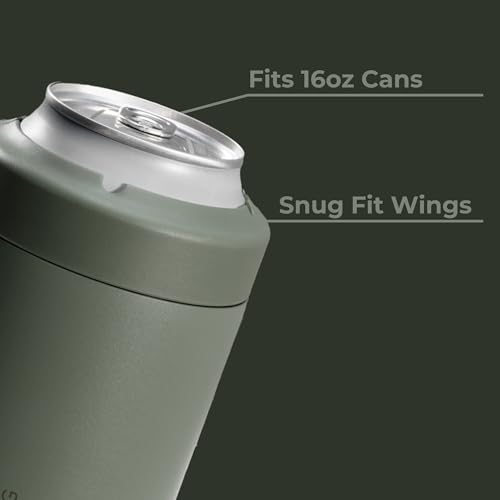 Image of HydroJug Tall Can Cooler 16 oz, Stainless Steel Can Holder, Courtyard