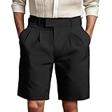 Men's Summer Casual Shorts Breathable Chino Work Dress Lightweight Stretch Flat Front Shorts with Pockets for Hiking Golf