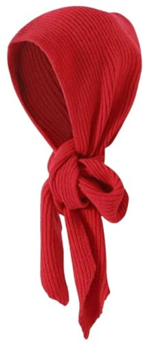 Women Winter Knitted Hooded Hat Solid Long Scarf Cap Warm Shawl Wrap Head Scarves Pullover Hat Skiing Hiking Balaclava