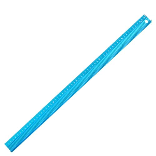 【Woxiro】製図直定規 多機能定規 アルミニウム合金製保護定規 アルミ 20cm 30cm 45cm 60cm 使いやすい 多用途 日常使用 (60cm,ブルー)