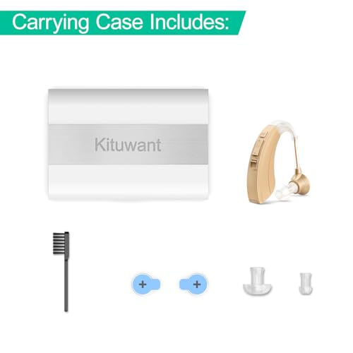 Digital Hearing Amplifier FDA Approved Personal Sound Device for Adults & Seniors, 500 Hours Per Battery Life and Hearing Aid Cleaning Brush Included