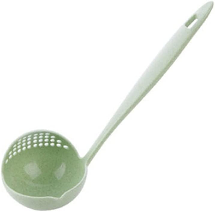 2 In 1 Cooking Long Handle Spoon Kitchen Tool Spoon Household Filter Vegetable Strainer Kitchen Gadgets (Color : D, Size : 1pcs) (B 1pcs)