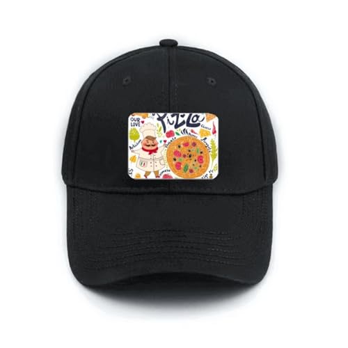 Casquette italienne noire Cook Pizza pour vos sorties et moments de cuisine