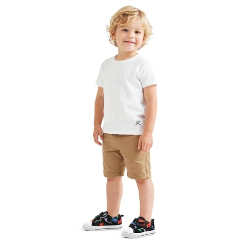 Image of K KomForme Toddler Shoes, Hook & Loop Canvas Sneakers for Boys and Girls | Slip-on, Lightweight, Comfortable