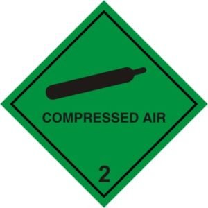 Smarts-Art Warning Sign Compressed Air Self Adhesive 100Mm X 100Mm
