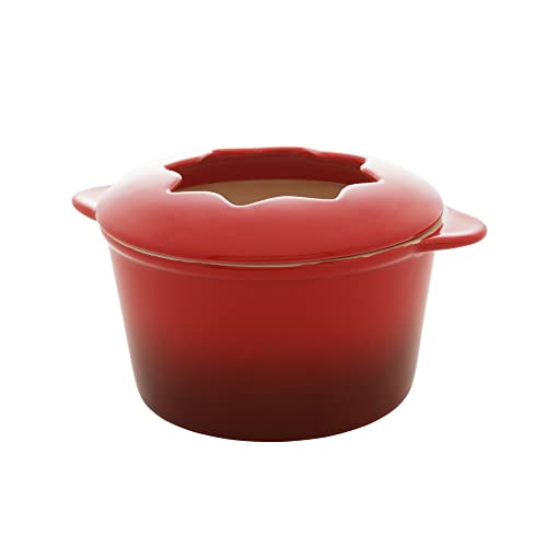 Fondue de Cerâmica Vermelho 1L 10PÇS