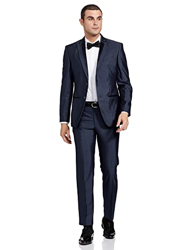 Image of Park Avenue Rayon Blend Men's Full Sleeve Slim FIT Medium Blue Formal Suit (PMDL03196-B5 32)