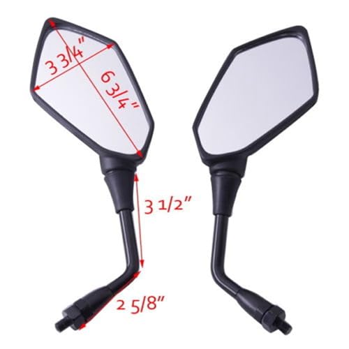 Espejos retrovisores para Z750 de diseño limpio y alta resistencia lateral Z1000 3