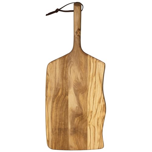 Tabla de Cortar de Madera de Olivo Rock & Branch con Mango para Cocina y Tablas de Charcutería