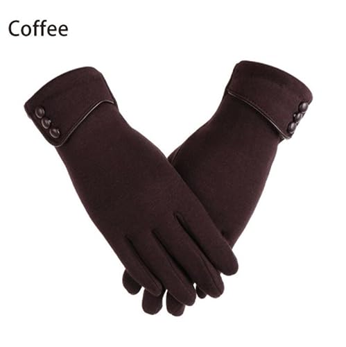 Guantes de mujer en algodón de dedo completo con forro polar 2