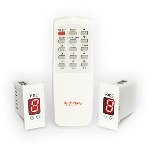 RE CO SYS Remote Control Switch with Learning makes Compatible with all Wi-Fi IR Blaster to use with Alexa (Basic, 4 Light and 2 Fan Regulator|Modular|White|)