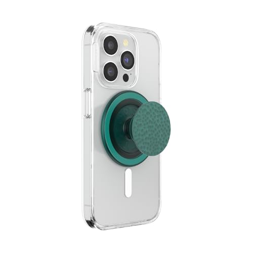 Image of PopSockets Phone Grip for MagSafe, Magnetic Holder, Phone Stand, Green - Enamel Hammered Fresh Pine