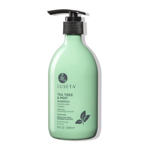 Image of Luseta Tea Tree & Mint Cleansing and Soothing Shampoo 16.9 Oz | For All Hair Types, Nourishing & Invigorating Scalp, Fights Dandruff