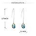 Aquamarine Green Gradient Quartz Teardrop Earrings Gold Plated Transmittance Quartz Drop Dangle Earring For Women Girls Personalized Handmade Jewelry Earrings Gift (Aquamarine Green)