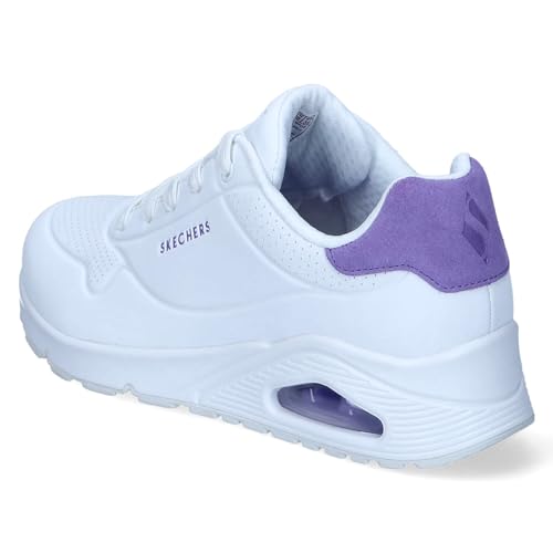 Image of Skechers Women's Uno-pop Back, White /Purple, 7.5
