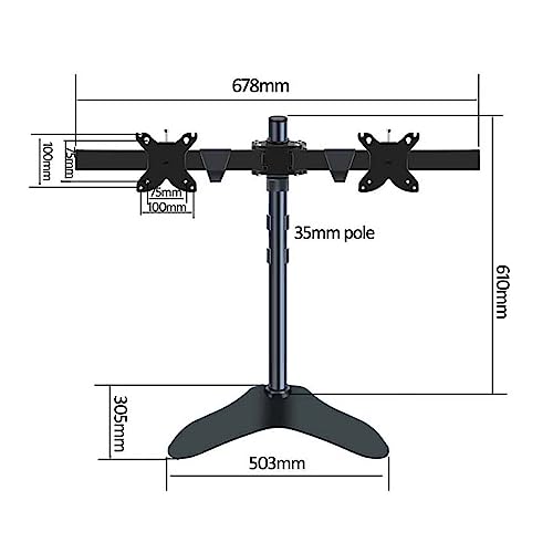 Soporte de monitor dual brazo de montaje LCD LED de movimiento completo para mesa 2