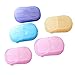 Papier à savon jetable 5 Boîtes Nettoyage de main Mini parfumée Mini Slice Couleur aléatoire pour camping de en plein air Randonnée 100 feuilles