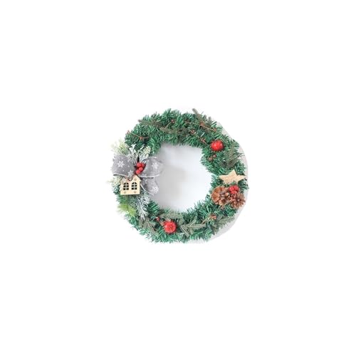 Couronne de Noël extérieure 2 pièces pour la décoration de jardin et de cour de fête