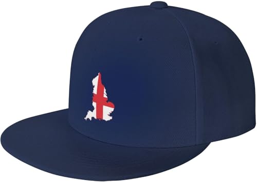 Flag Map of England Outdoor Baseball Hat Flat Hat