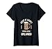 Femme Keep it Craft Boisson locale Orlando amateur de bière Floride Booze T-Shirt avec Col en V