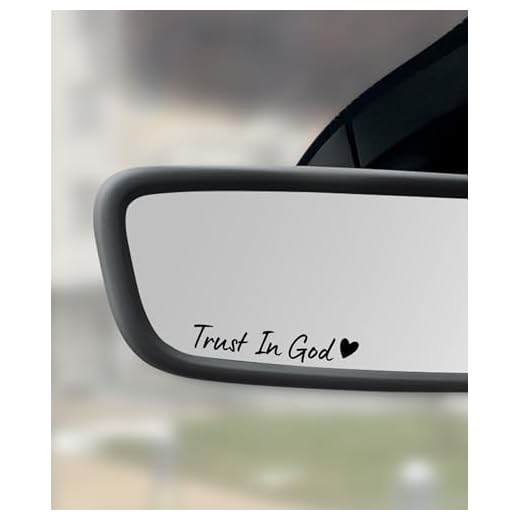 SCUARI 4PCS Car Stickers,Cars Decals,Car Accessories Trust in God Rearview Mirror Sticker,Auto Stickers and Decals,Auto Decals for Women,Trust in God Mirror Decoration,Fits Most Vehicles (Black)