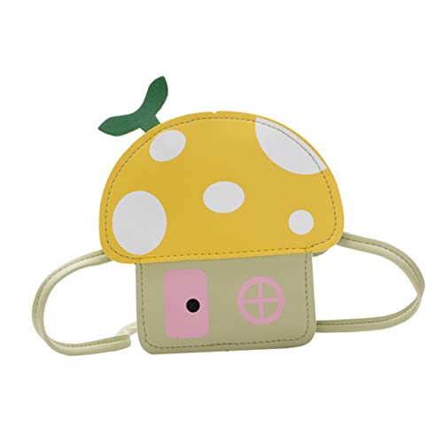 NOLITOY 1pc Pu Material Boys and Girls Mushroom Tote Bag Coin Purse Crossbody Purse for Boys Girls