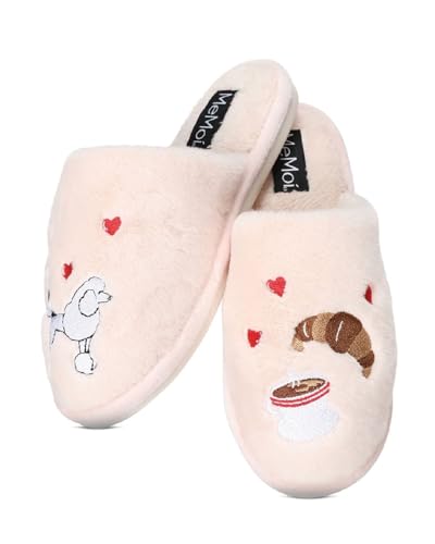 MeMoi Women's I Love Paris Plush Slippers