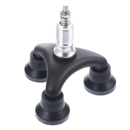 HAMPPLIES 滑り止め厚底杖先チップ 高耐久トレッキングポール用 ラバー素材ベース 歩行補助杖 登山杖対応 安定性向上設計