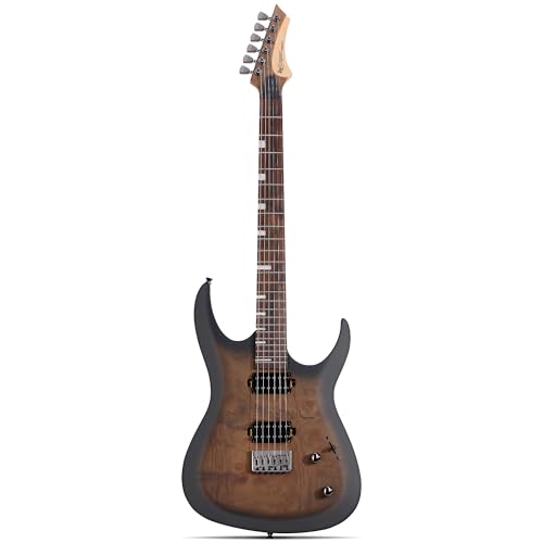 Leo Jaymz Tornado 6-String Electric Guitar, Okoume Body, Maple Neck, Laurel Fingerboard, Dual Alnico...