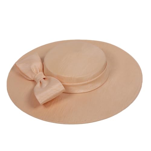 Sombrero de ala ancha para mujer con lazo elegante miniatura 3