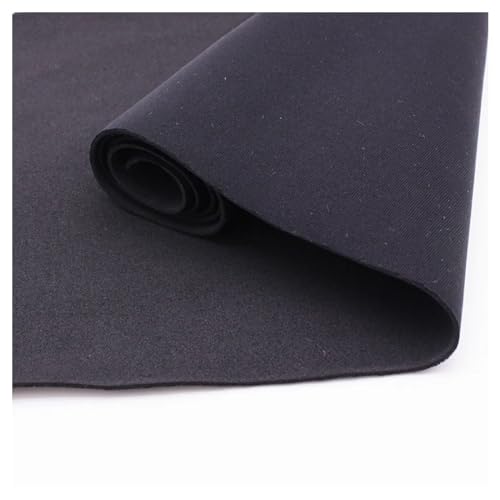 SRYSHKR Neopren Stoff wasserdicht 1 mm Neopren-Gewebe, einzelne Polyester-Verbundstoffe for Reparatur-Tauchschutz(15cm x 45cm)